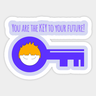 You Are The Key To Your Future Boy Self Love Sticker